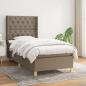 Preview: ARDEBO.de - Boxspringbett mit Matratze Taupe 80x200 cm Stoff