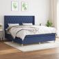 Preview: ARDEBO.de - Boxspringbett mit Matratze Blau 160x200 cm Stoff