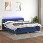 Preview: ARDEBO.de - Boxspringbett mit Matratze & LED Blau 160x200 cm Stoff