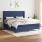 Preview: ARDEBO.de - Boxspringbett mit Matratze Blau 160x200 cm Stoff