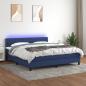 Preview: ARDEBO.de - Boxspringbett mit Matratze & LED Blau 160x200 cm Stoff