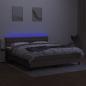 Preview: Boxspringbett mit Matratze & LED Taupe 160x200 cm Stoff