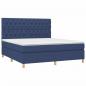 Preview: Boxspringbett mit Matratze & LED Blau 160x200 cm Stoff