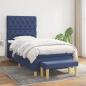 Preview: ARDEBO.de - Boxspringbett mit Matratze Blau 80x200 cm Stoff