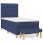 Preview: Boxspringbett mit Matratze Blau 80x200 cm Stoff