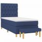 Preview: Boxspringbett mit Matratze Blau 80x200 cm Stoff