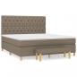 Preview: Boxspringbett mit Matratze Taupe 160x200 cm Stoff