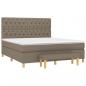 Preview: Boxspringbett mit Matratze Taupe 160x200 cm Stoff