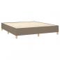 Preview: Boxspringbett mit Matratze & LED Taupe 160x200 cm Stoff