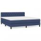 Preview: Boxspringbett mit Matratze Blau 160x200 cm Stoff