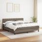 Preview: ARDEBO.de - Boxspringbett mit Matratze Taupe 160x200 cm Stoff