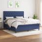 Preview: ARDEBO.de - Boxspringbett mit Matratze Blau 160x200 cm Stoff