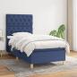 Preview: ARDEBO.de - Boxspringbett mit Matratze Blau 80x200 cm Stoff