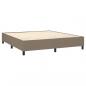 Preview: Boxspringbett mit Matratze Taupe 160x200 cm Stoff