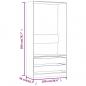 Preview: Kleiderschrank Grau Sonoma 100x50x200 cm Holzwerkstoff