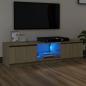 Preview: ARDEBO.de - TV-Schrank mit LED-Leuchten Sonoma-Eiche 140x40x35,5 cm