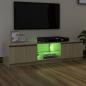 Preview: TV-Schrank mit LED-Leuchten Sonoma-Eiche 140x40x35,5 cm