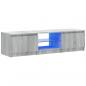 Preview: TV-Schrank mit LED-Leuchten Grau Sonoma 140x40x35,5 cm