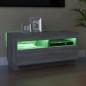 Preview: TV-Schrank mit LED-Leuchten Grau Sonoma 80x35x40 cm