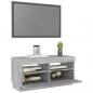 Preview: TV-Schrank mit LED-Leuchten Grau Sonoma 80x35x40 cm