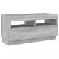 Preview: TV-Schrank mit LED-Leuchten Grau Sonoma 80x35x40 cm