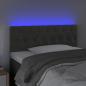 Preview: LED Kopfteil Dunkelgrau 100x7x78/88 cm Samt