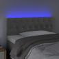 Preview: LED Kopfteil Hellgrau 100x7x78/88 cm Samt