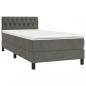 Preview: Boxspringbett mit Matratze Dunkelgrau 100x200 cm Samt