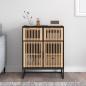 Preview: ARDEBO.de - Sideboard Schwarz 60x30x75 cm Holzwerkstoff