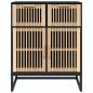 Preview: Sideboard Schwarz 60x30x75 cm Holzwerkstoff