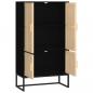 Preview: Highboard Schwarz 70x35x125 cm Holzwerkstoff