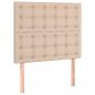 Preview: Kopfteile 2 Stk. Cappuccino-Braun 90x5x78/88 cm Kunstleder