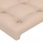 Preview: Kopfteile 2 Stk. Cappuccino-Braun 90x5x78/88 cm Kunstleder