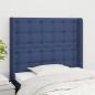 Preview: ARDEBO.de - Kopfteil mit Ohren Blau 93x16x118/128 cm Stoff