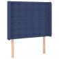 Preview: Kopfteil mit Ohren Blau 93x16x118/128 cm Stoff