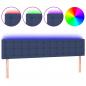 Preview: LED Kopfteil Blau 180x5x78/88 cm Stoff