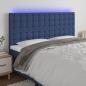 Preview: ARDEBO.de - LED Kopfteil Blau 180x5x118/128 cm Stoff