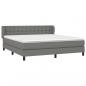 Preview: Boxspringbett mit Matratze Dunkelgrau 180x200 cm Stoff