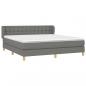 Preview: Boxspringbett mit Matratze Dunkelgrau 180x200 cm Stoff