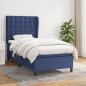 Preview: ARDEBO.de - Boxspringbett mit Matratze Blau 90x200 cm Stoff