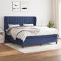 Preview: ARDEBO.de - Boxspringbett mit Matratze Blau 180x200 cm Stoff