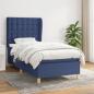 Preview: ARDEBO.de - Boxspringbett mit Matratze Blau 90x190 cm Stoff