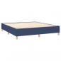 Preview: Boxspringbett mit Matratze Blau 180x200 cm Stoff