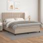 Preview: ARDEBO.de - Boxspringbett Matratze Cappuccino-Braun 180x200 cm Kunstleder