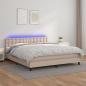 Preview: ARDEBO.de - Boxspringbett mit Matratze & LED Cappuccino-Braun 180x200cm