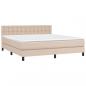 Preview: Boxspringbett mit Matratze & LED Cappuccino-Braun 180x200cm