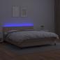 Preview: Boxspringbett mit Matratze & LED Cappuccino-Braun 180x200cm