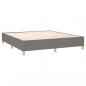 Preview: Boxspringbett mit Matratze Dunkelgrau 180x200 cm Stoff