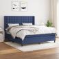 Preview: ARDEBO.de - Boxspringbett mit Matratze Blau 180x200 cm Stoff