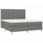 Preview: Boxspringbett mit Matratze & LED Dunkelgrau 180x200 cm Stoff